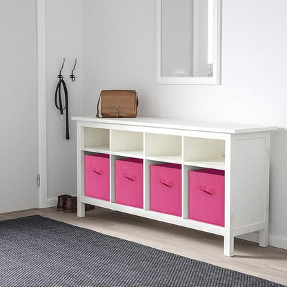 ShellKingdom Storage Bins, Foldable Fabric Storage Cubes And Cloth Organizer Drawer For Closet And Toys, 2 Pack (Fuchsia)