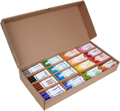 Crayola Broad Line Markers Classpack (256 Ct), Bulk School Supplies For Teachers, Kids Markers For School, Classroom Must Have