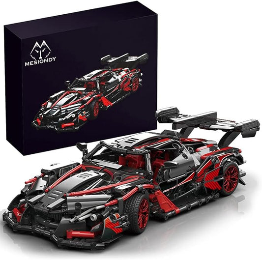 Mesiondy Adults Challenging Racing Car Building Blocks Kit，1:14 1391 Pieces Car Model Building Set DIY Toys for Boys Age 12 13 14 15 16