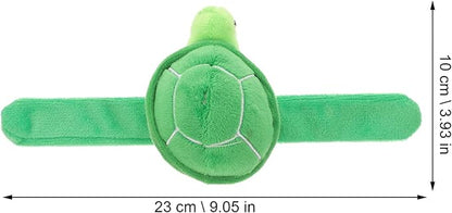 Toddmomy Plush Slap Bracelet Turtle Snap Band Stuffed Animals Slap Bracelets Turtle Slap Bracelet for Kids Party Favors