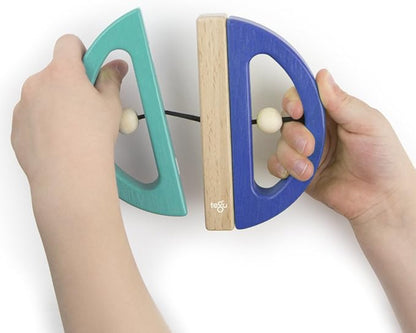 Tegu Swivel Bug Magnetic Building Block Set, Teal & Blue