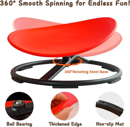 Kids Sensory Chair for Autism Kids Swivel Chair, Sensory Spin Chair Seat Improve Physical Coordination Wobble Chair for Kids Sit and Spin Relief of Motion Sickness