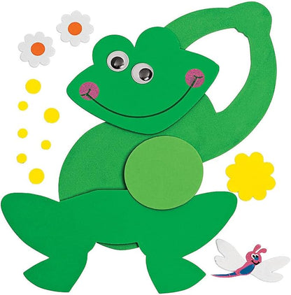 Fun Express Frog Shaped Doorknob Hanger Craft Kit - Makes 12 - Crafts for Kids