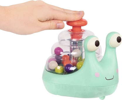 B. baby – Light-Up Snail Ball Popper – Glowing Snail Toy For Toddlers – Developmental Benefits – Interactive Toy – 10 Months + – Escar-Glooooow