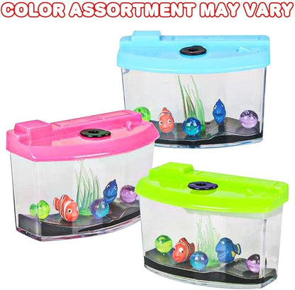 ArtCreativity 3 Inch Growing Aquarium Toy for Kids - Set of 3 - Fish Grow 5X Bigger in Water - Fun Expanding Animals - Best Gift Idea, Birthday Party Favor for Boys and Girls - Assorted Neon Colors