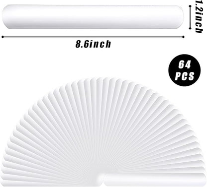 MCPINKY 64PCS Slap Bracelets White, Blank Snap Bands Party Slap Bracelets DIY Wrist Bands for Kids Birthday Party Favors School Crafts