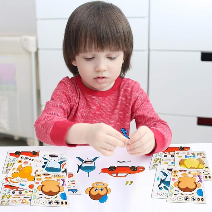 ArtCreativity Make Your Own Sticker Assortment, Bulk Set of 96 Sheets, Unique Arts ‘n Crafts Activity Supplies Kit for Kids, Sticker Prize, Fun Birthday Party Favor, Goodie Bag Filler