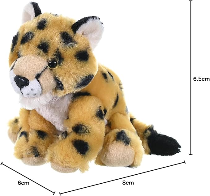 Wild Republic Cheetah Baby Plush, Stuffed Animal, Plush Toy, Gifts for Kids, Cuddlekins 8 Inches