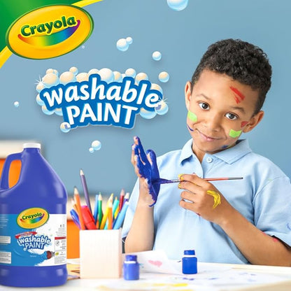 Crayola Washable Paint for Kids - Blue (1 Gallon), Kids Arts and Crafts Supplies, Non Toxic, Bulk