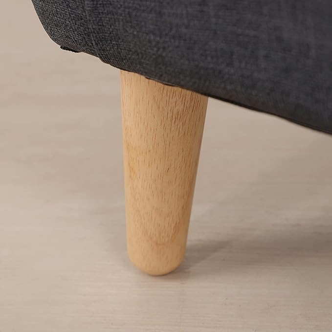 Single PVC Kids Sofa Chair, Toddler Sofa Couch with Wooden Legs, Ideal Children Armchair for Children Gift (Gray)