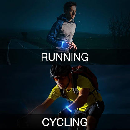 8 PCS LED Glow Bracelets, Light Up Wristbands - Halloween Glow in The Dark Party Bracelets Favors Supplies for Christmas, Concerts, Festivals, Game Prizes, Sports, Rave Accessories（Blue）