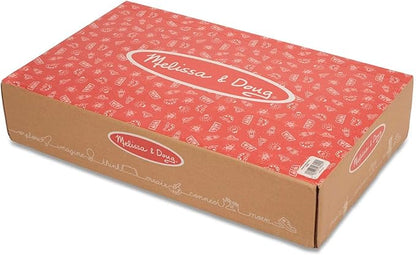 Melissa & Doug Wooden Railway Set, 130 Pieces - Wooden Train Set for Toddlers Ages 3+