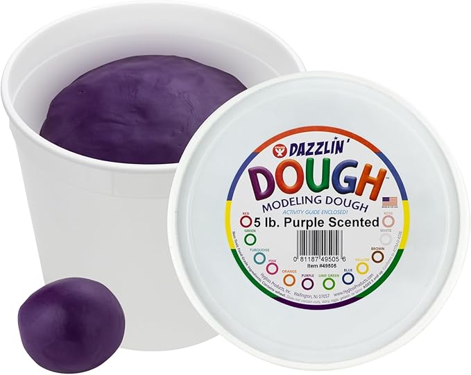 Hygloss 5 lb. Purple Grape Scented Modeling Dough - Bulk Pack for Classroom Use, Dough for Kids, Non-Toxic, Multi-Use dough, Ideal for Creative
