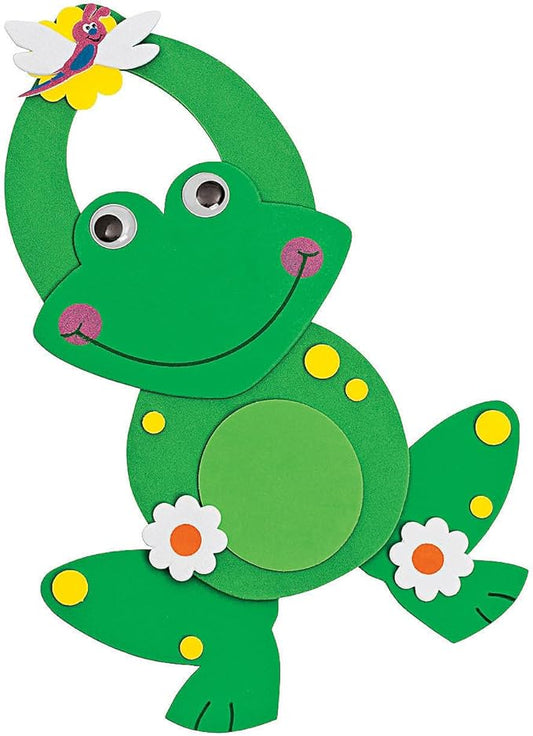 Fun Express Frog Shaped Doorknob Hanger Craft Kit - Makes 12 - Crafts for Kids