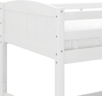 Hillsdale Alexis Contemporary Wood Arch Twin Over Twin Size Bunk Bed, White
