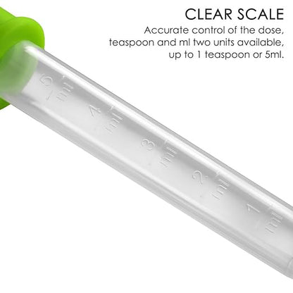 8 Pcs Liquid Droppers, SENHAI Silicone and Plastic Pipettes Transfer Eyedropper with Bulb Tip for Candy Oil Kitchen Kids Gummy Making - 7 Colors