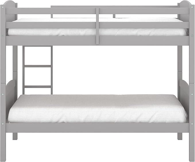 Hillsdale, Alexis Contemporary Wood Arch Twin Over Twin Size Bunk Bed, Gray