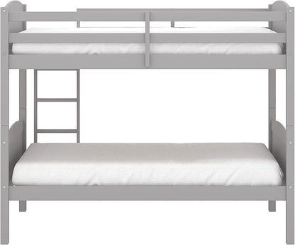 Hillsdale, Alexis Contemporary Wood Arch Twin Over Twin Size Bunk Bed, Gray
