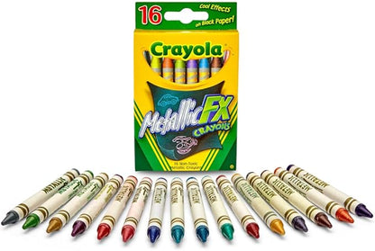 Crayola Uni-Creatures & Cosmic Cats Coloring Book Set - 2 Pack (96pgs), Animal Sticker Sheet, Metallic Crayons & Glitter Crayons