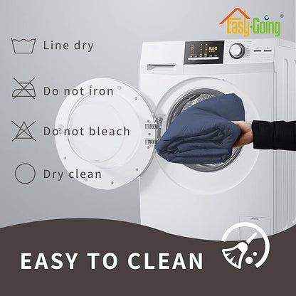 Easy-Going Sofa Slipcover Waterproof Sofa Cover Couch Cover for 4 Cushion Couch with Elastic Straps Washable Non-Slip Furniture Protector Cover for Pets, Dogs, Cat (XX-Large, Navy)