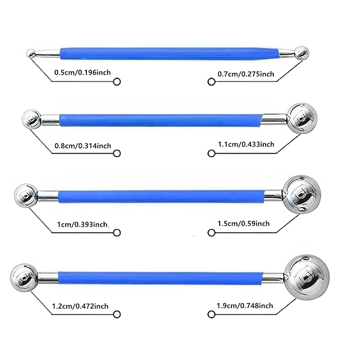 18Pcs Clay Sculpting Tool Set, Polymer Clay Kit with Ball Stylus Pens, Silicone Sculpting Brushes & Detail Carving Tools, Professional Pottery Modeling Tools for Clay, Ceramic & DIY Crafts