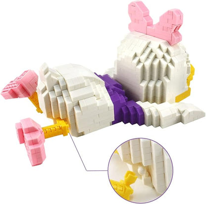 Building Bricks 800+ Pieces Set - Classic Cartoon Characters Building Blocks - Mini Building Block for Boys Girls & Adults (White)