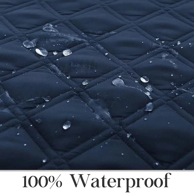 TOMORO Non-Slip Recliner Sofa Cover - 100% Waterproof Recliner Chair Slipcover Furniture Protector, Washable Couch Cover with Elastic Straps for Dog and Kids, Gray, 23 Inch Right