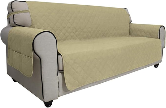 Easy-Going Sofa Slipcover Oversized Sofa Cover Waterproof Couch Cover Furniture Protector Cover Pets Covers Washable Non-Slip Fabric Pets Kids Children Dog Cat (Oversized Sofa, Sand)