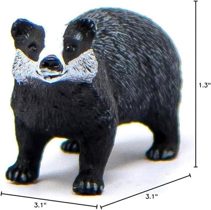 Schleich Wild Life, North American Woodland Wild Animal Toys for Kids, Badger Toy Figurine, Ages 3+
