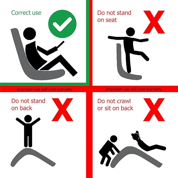 The Crew Furniture Classic Video Rocker Floor Gaming Chair, Kids and Teens, Racing Stripe PU Faux Leather & Polyester Mesh, Black/Green