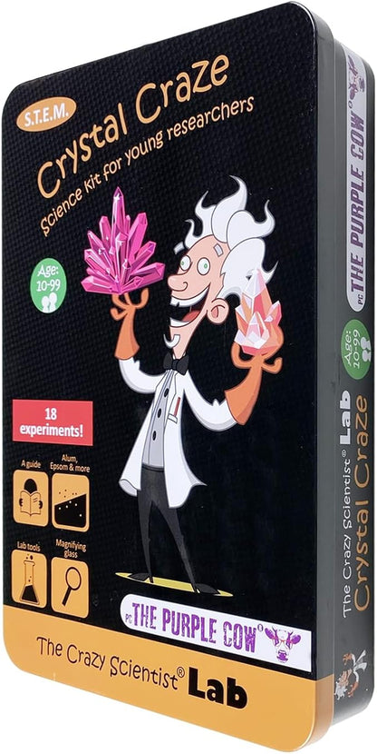 The Purple Cow- The Crazy Scientist Crystal Craze Experiment Stem Education Science Kit for Kids Boys & Girls Aged 10+