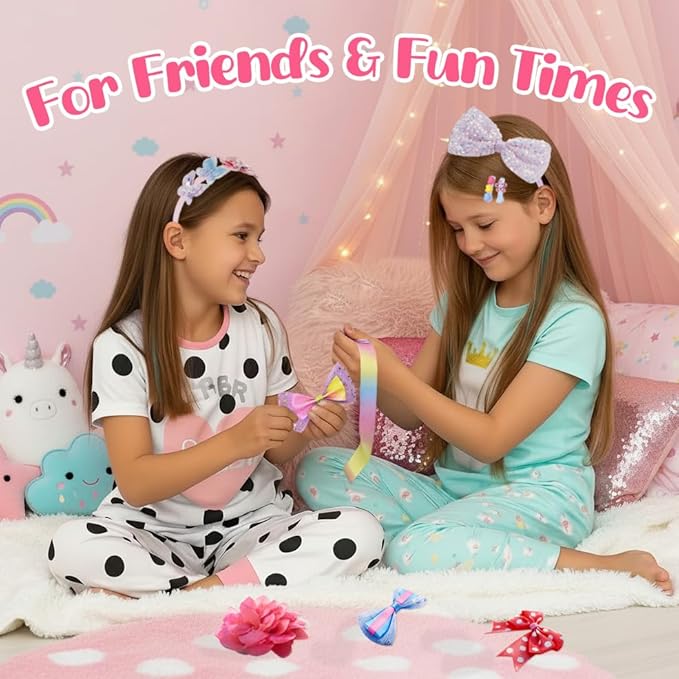 yasest Arts and Crafts Kit for Girls - DIY Headband Making Kit for Girls, 89pcs Fashion Hair Accessories Set, Art & Craft Gift for Kids 6-8 - Ideal Gifts for 5 6 7 8-12 Year Old Girl