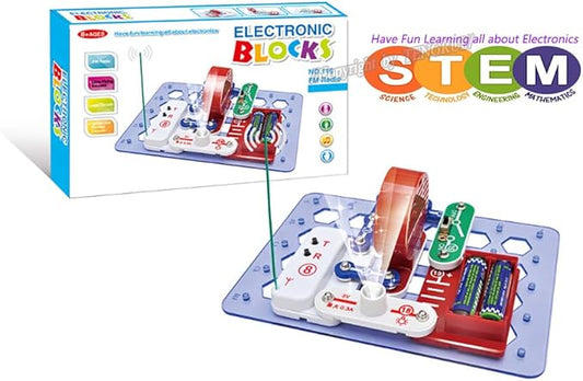 Electrical Circuit S.T.E.M. Electricity Electronic Building Block Teaching Exploration Kit for Kids 8 and Above (Logic Circuit&Speaker)
