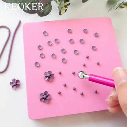 Keoker 4 Sizes Polymer Clay Bead Roller, Polymer Clay Bead Maker, Bead Molds for Clay, Polymer Clay Tool