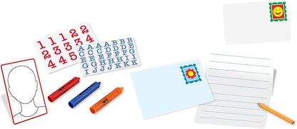 Melissa & Doug My Own Wooden Mailbox Activity Set and Educational Toy Kids Toy Mailbox With Reusable Letters And Post Cards, Pretend Play For Preschoolers And Kids Ages 4+