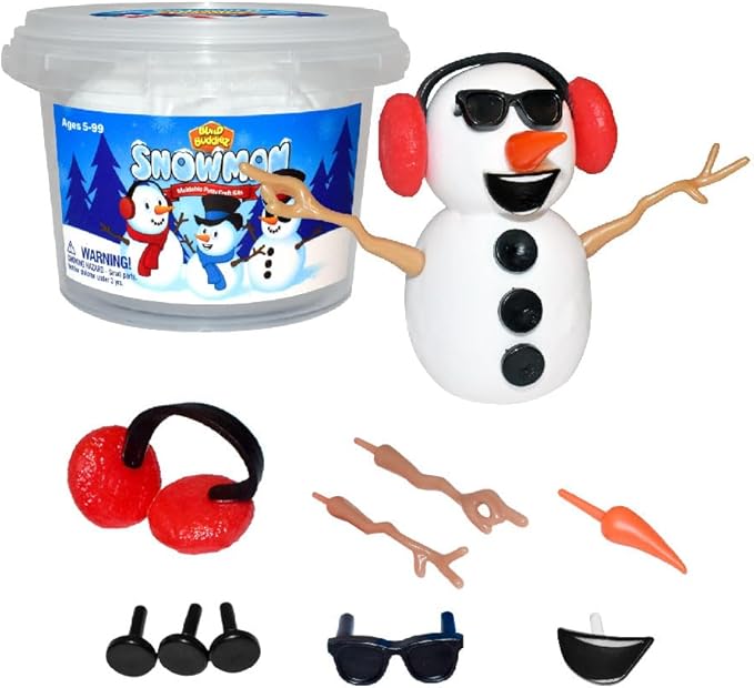 Snowman Craft Kit 6 Pack – Build, Play, and Display 6 Air-Dry Clay Snowmen All Christmas & Winter, Great for Birthday Parties & Stocking Stuffers for Kids, Boys and Girls Ages 5+
