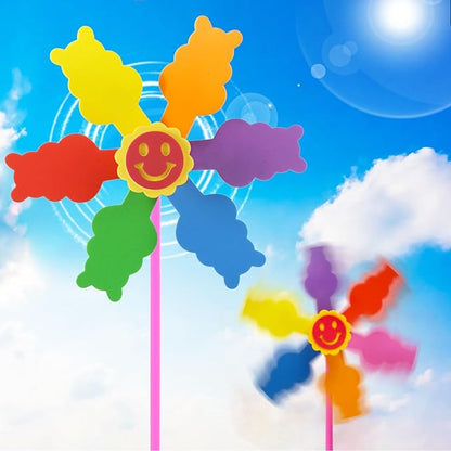 5 Pcs Sticky Mosaic Painting and Coloring Windmill Art Kits for Kids, DIY Mosaic Art Crafts Early Learning Games Handmade Art Kit for Preschool Toddlers Boys and Girls 1 2 3 4 5 6 Years Old