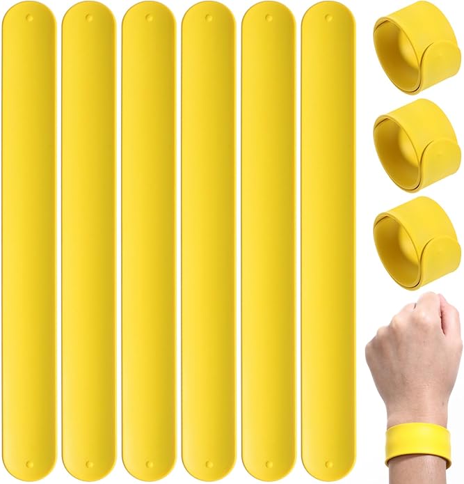 10Pcs Slap Bracelets - Silicone Snap Ruler Snap Bands Wristband for Classroom Prize Party Favors