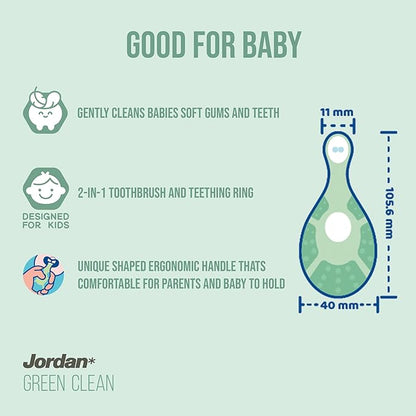 Jordan* ® | Step 1 Green Clean Toddler Toothbrush | Pack 3 Units