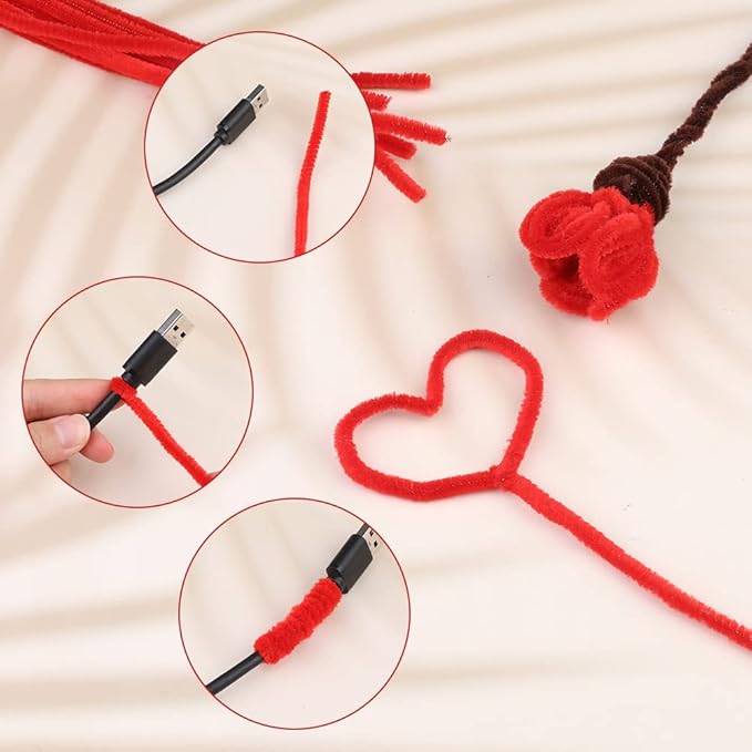 110 Pieces Christmas Pipe Cleaners, Red Craft Pipe Cleaners, Pipe Cleaners Chenille Stem, Pipe Cleaners Bulk, Art Pipe Cleaners for Creative Home Decoration Supplies Arts and Crafts Project