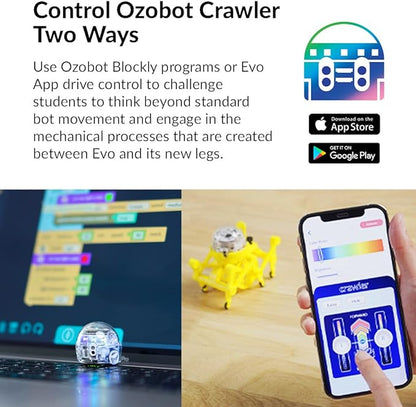 Crawler for Evo Robot - Interactive Programming Accessory, Enhances STEM Education, Develops Critical Thinking, Ideal for Kids Ages 8-13, Surprise Colors, 6 Kits, Evo Required Not Included