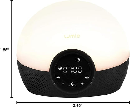 Lumie Bodyclock Glow 150 - Alarm Clock Simulates Sunrise & Sunset - Bedside Lamp with Customizable Light Duration - Wake-Up Light, Night Light & Reading Light - with Warm LEDs