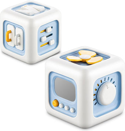 SOCBTNSO Busy Cube Toy for 1 Year Old, Montessori for 1+ Year Old, Travel Toys for Toddlers 1-3, Learning Fine Motor Skills| Birthday Gifts for 12 Months
