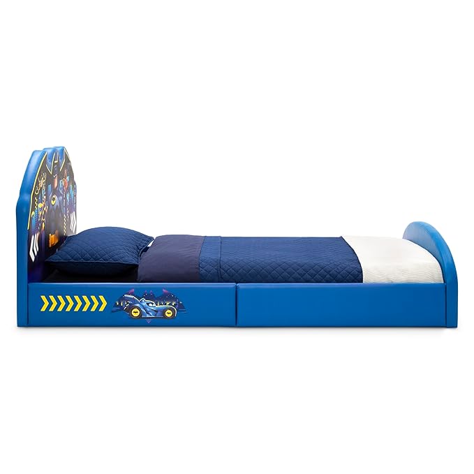 Delta Children Batman Batwheels Upholstered Twin Bed, Blue