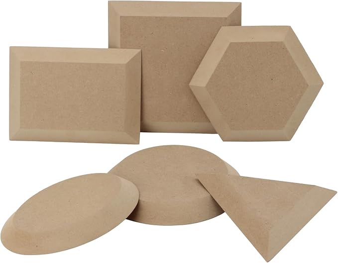 Ceramics Plate Forming Molds, Pottery Molds for Clay Pottery Handbuliding Plates, 6 Shapes Various Sizes Ceramics Pottery Tools and Supplies (6)