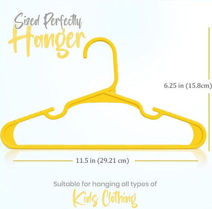 Utopia Home 40 Pack Kids Hangers - 11.5 Inch Plastic Baby Hangers for Closet - Childrens Hanger for Clothes & Infant Hanger for Closet - Ideal for Everyday Standard Use (Yellow)