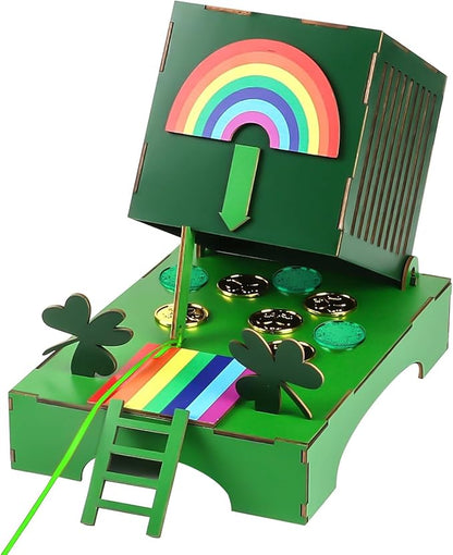 Roacasumy St Patrick's Day Leprechaun Trap Kit for Kids DIY St. Patrick's Day Wood Craft Leprechaun Kit to Make A Trap to Catch A Leprechaun, St Patricks Day Decorations Toys Gifts for Kids