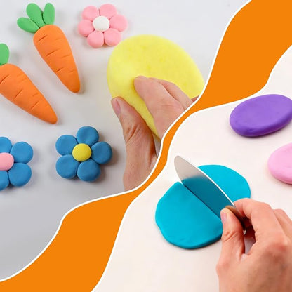 Phinus Clay Tools Kit, 40PCS Pottery Tools for Kids and Adults, Air Dry Polymer Clay Tools, Clay Sculpting Tools for Dotting, Carving, Drawing, Molding, Modeling, Shaping
