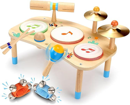 OATHX Kids Drum Set - 11 in 1 Musical Instruments for Toddlers Baby Preschool Educational Musical Toys, Montessori Toys for Kids Ages 1-6