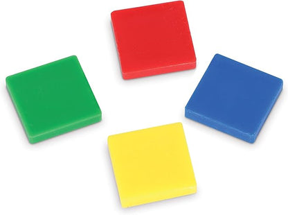 Learning Resources Square Color Tiles, Counting, Sorting Toy, Set of 400 in 6 Colors, Ages 3+